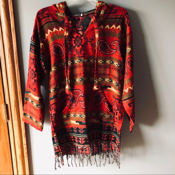 EARTHBOUND Tops - Earthbound printed fringe pullover
